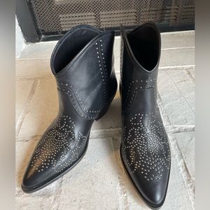 Isabel Marant Studded Santiags - Leather Western Ankle Boots - Never Worn